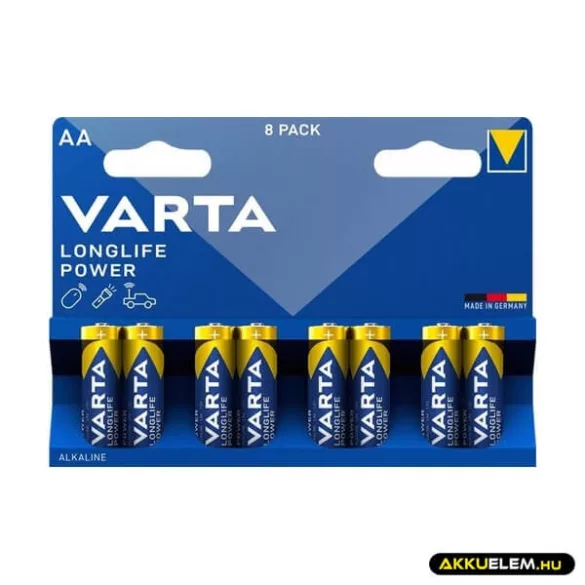 Varta Longlife Power LR6 AA elem 8db/csomag (ár/csomag)