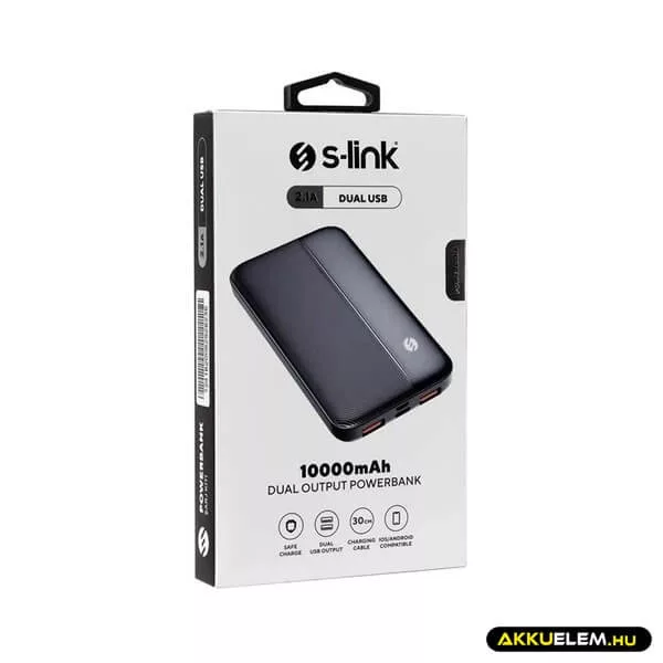 s-link powerbank 10000mAh 10W 2xUSB, 1xmicro USB, 1x USB-C