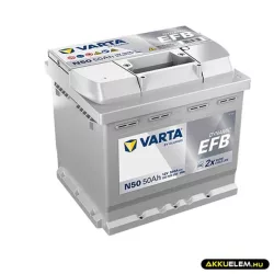   Varta 12V 50Ah 550A JOBB+ 550500 L1 Start-Stop EFB autó akkumulátor