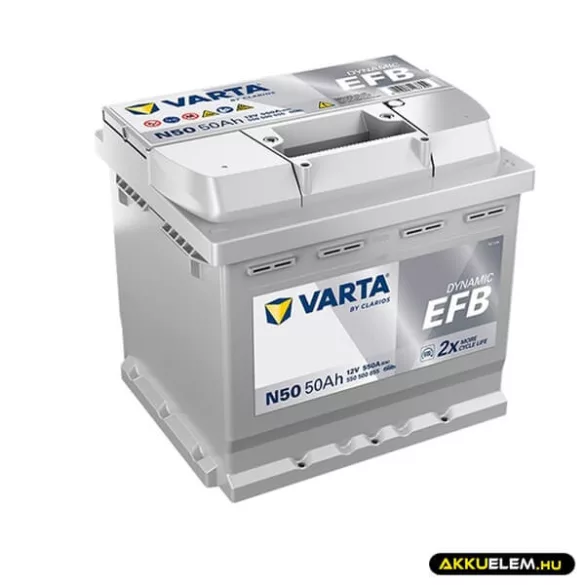 Varta 12V 50Ah 550A JOBB+ 550500 L1 Start-Stop EFB autó akkumulátor
