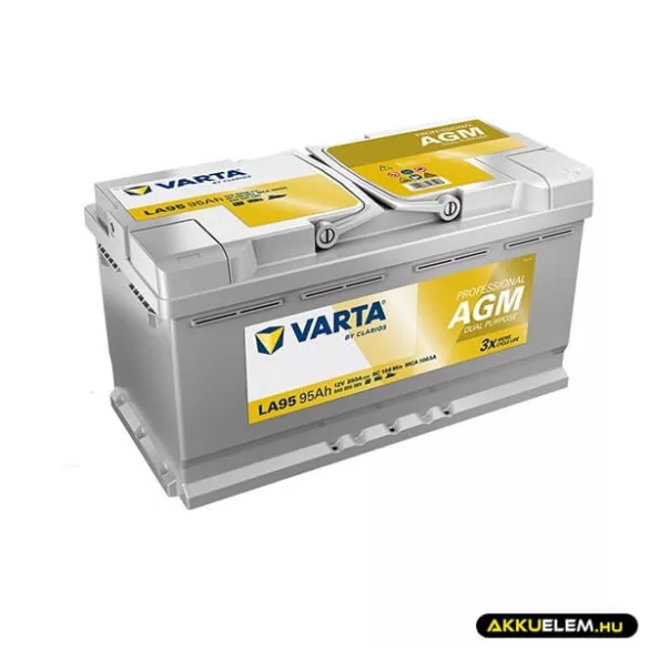 Varta 12V 95Ah 850A JOBB+ 840095 L5 Munka akkumulátor AGM
