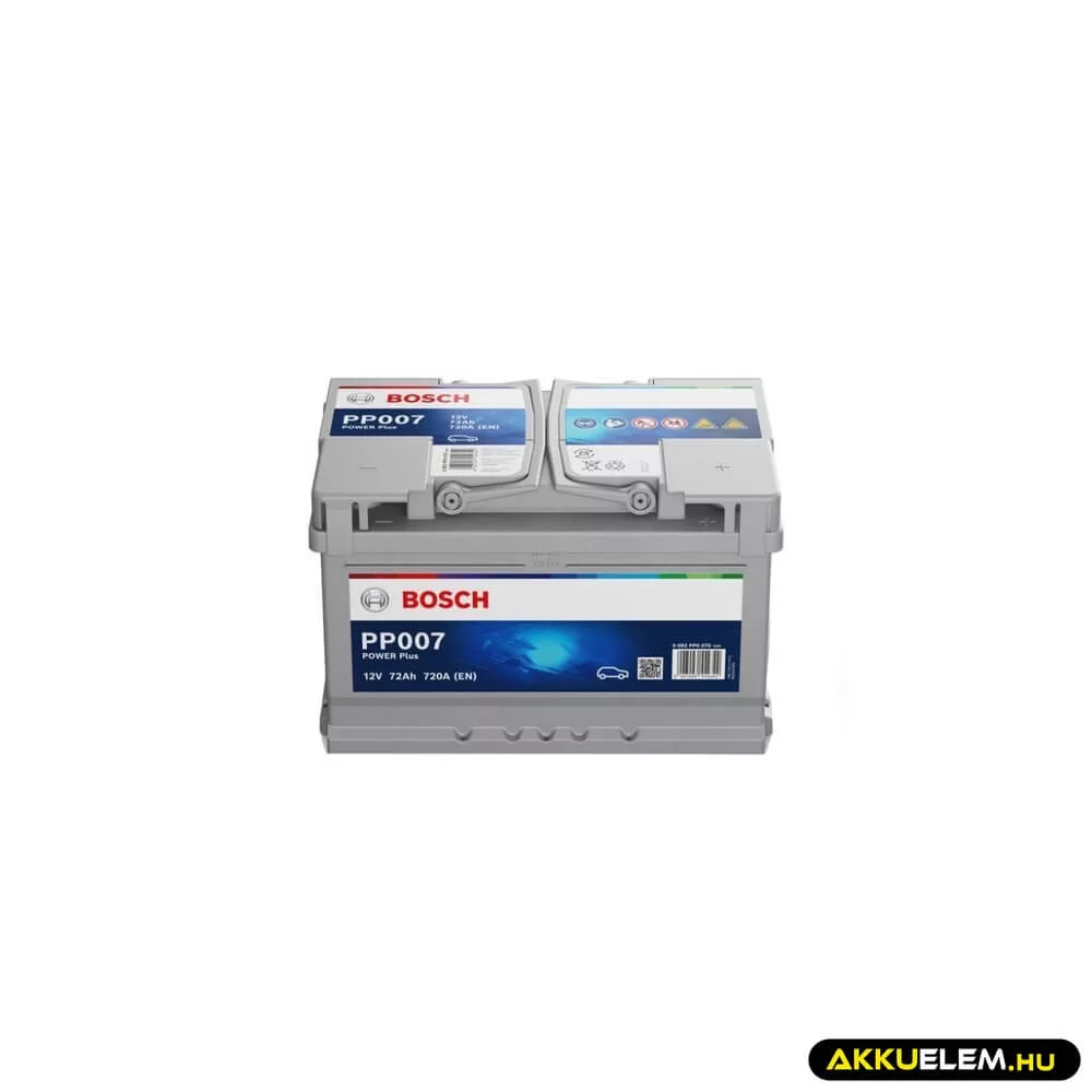 Bosch PP007 12V 72 Ah 720A JOBB+ autó akkumulátor