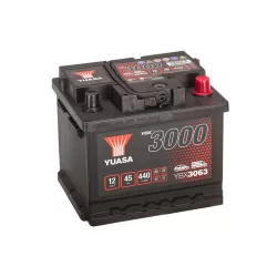 Yuasa 12V 45Ah 440A YBX3063 autó akkumulátor JOBB+