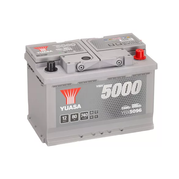 Yuasa 12V 80Ah 740A YBX5096 autó akkumulátor JOBB+