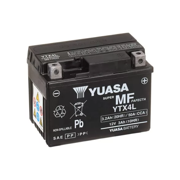 Yuasa YTX4L 12V 3Ah 50A motorkerékpár akkumulátor