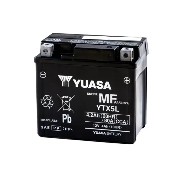 Yuasa YTX5L 12V 4Ah 80A motorkerékpár akkumulátor