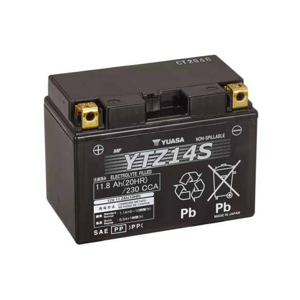 Yuasa YTZ14S 12V 11,2Ah 230A motorkerékpár akkumulátor