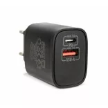 USB-C+ USB-A 3.0 PD20W Fali gyorstöltő Quick Charge 3A