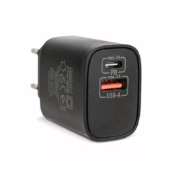 USB-C+ USB-A 3.0 PD20W Fali gyorstöltő Quick Charge 3A