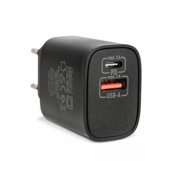 USB-C+ USB-A 3.0 PD20W Fali gyorstöltő Quick Charge 3A