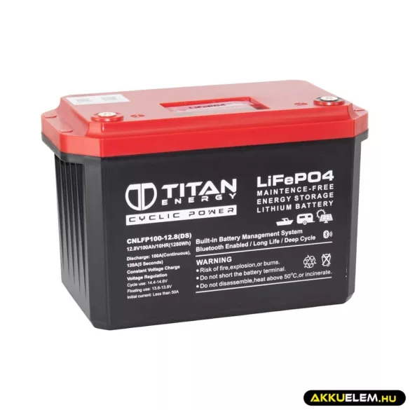Titan Energy Cyclic Power LiFePO4 akkumulátor 12.8V 100Ah CNLFP100-12.8(DS)