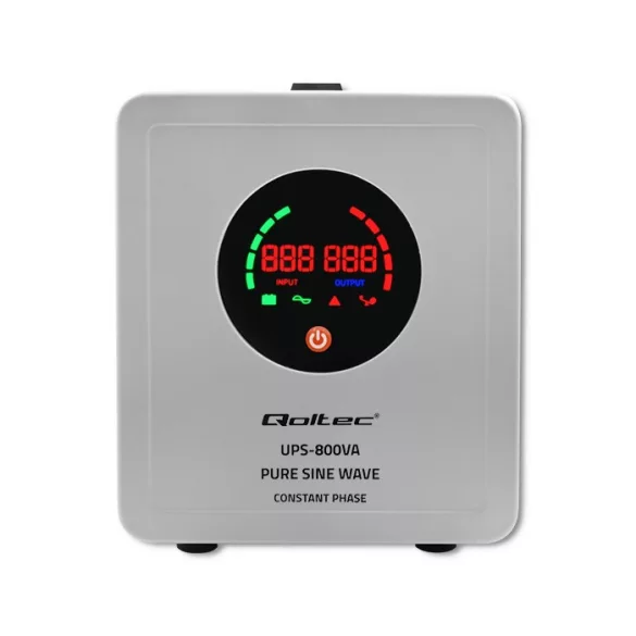 Qoltec szünetmentes táp 800VA/560W 12/230V átalakító AVR-rel Sinus
