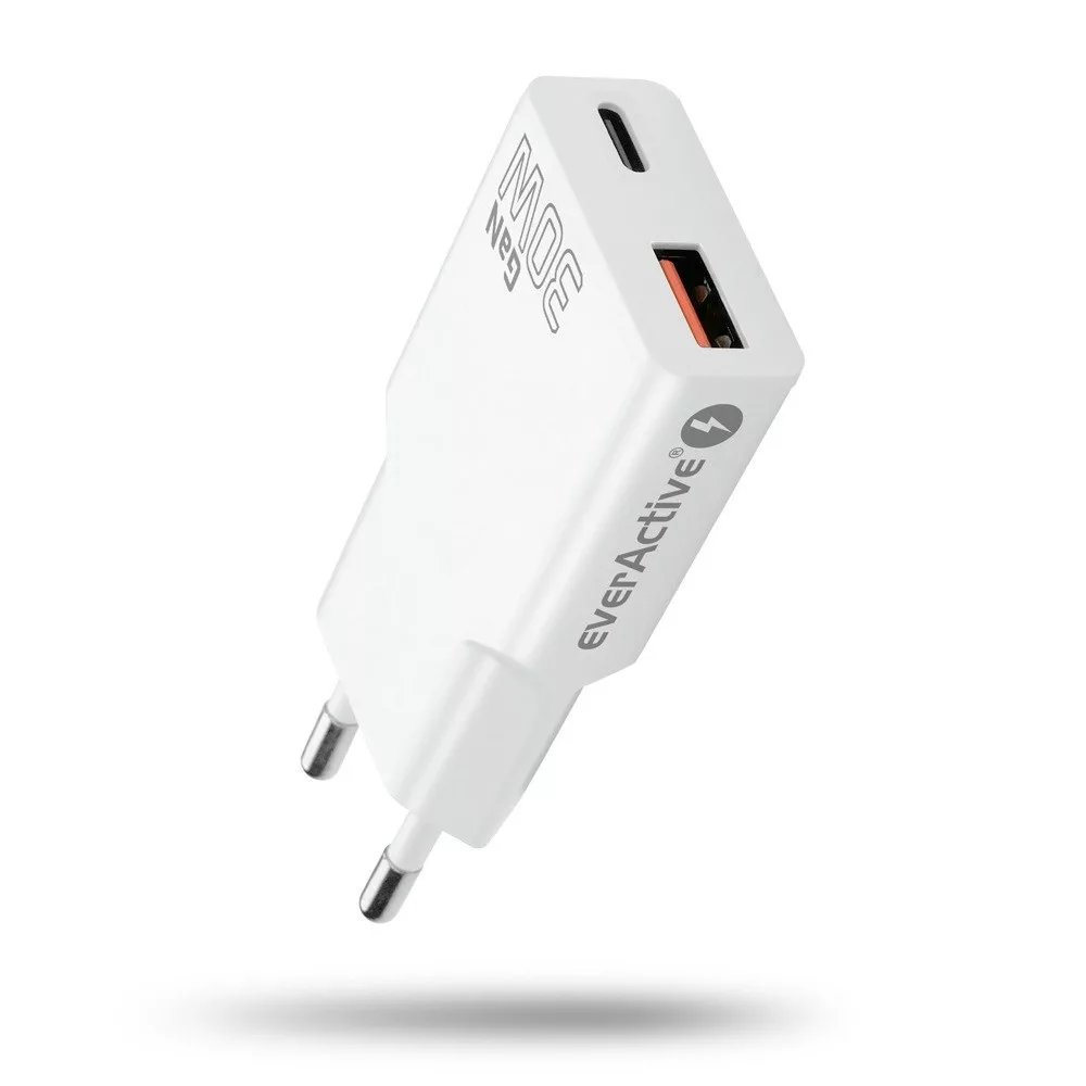   everActive SC-380Q 1xUSB 1xUSB-C QC3.0 adapter 30W SUPER SLIM