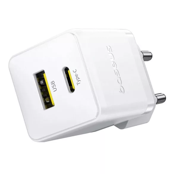 Baseus hálózati adapter 30W EU 1*USB 1* USB-C Mini Yet Powerful