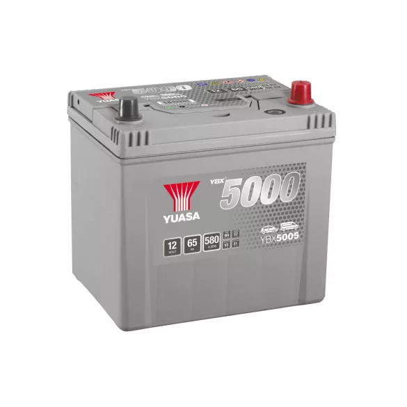 Yuasa 12V 65Ah 580A YBX5005 Autó akkumulátor JOBB+