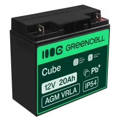   GreenCell AGM VRLA 12V 20Ah akkumulátor fűnyírókhoz robogókhoz hajókhoz - GreenCell