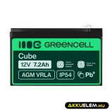 GreenCell AGM VRLA 12V 7.2Ah zselés akkumulátor - GreenCell