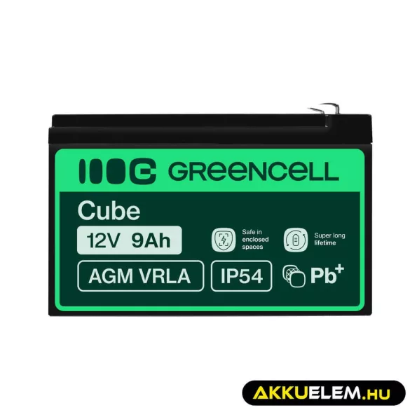 GreenCell AGM VRLA 12V 9Ah akkumulátor szünetmentes egységekhez - GreenCell