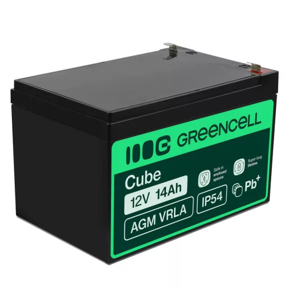 GreenCell AGM VRLA 12V 14Ah zselés akkumulátor - GreenCell