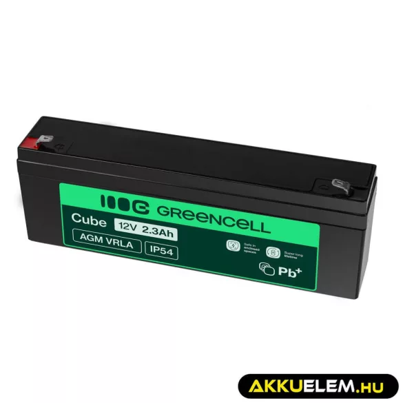 GreenCell AGM VRLA 12V 2.3Ah zselés akkumulátor - GreenCell