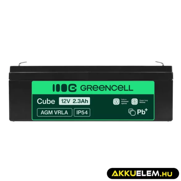 GreenCell AGM VRLA 12V 2.3Ah zselés akkumulátor - GreenCell