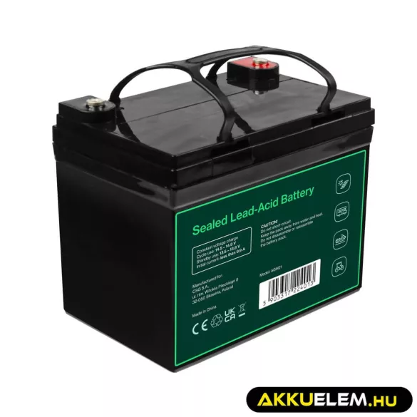 GreenCell AGM VRLA 12V 33Ah akkumulátor fűnyírókhoz robogókhoz hajókhoz - GreenCell