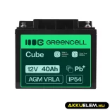 GreenCell AGM VRLA 12V 40Ah akkumulátor fűnyírókhoz robogókhoz hajókhoz - GreenCell