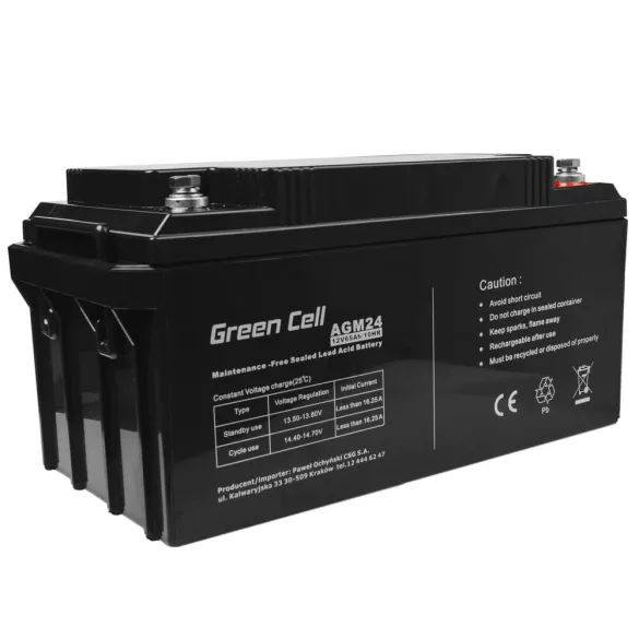 GreenCell AGM akkumulátor 12V 65Ah - GreenCell