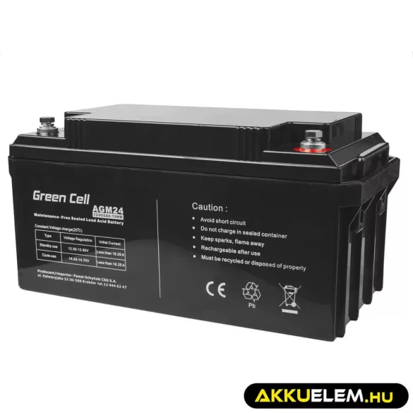 GreenCell AGM akkumulátor 12V 65Ah - GreenCell