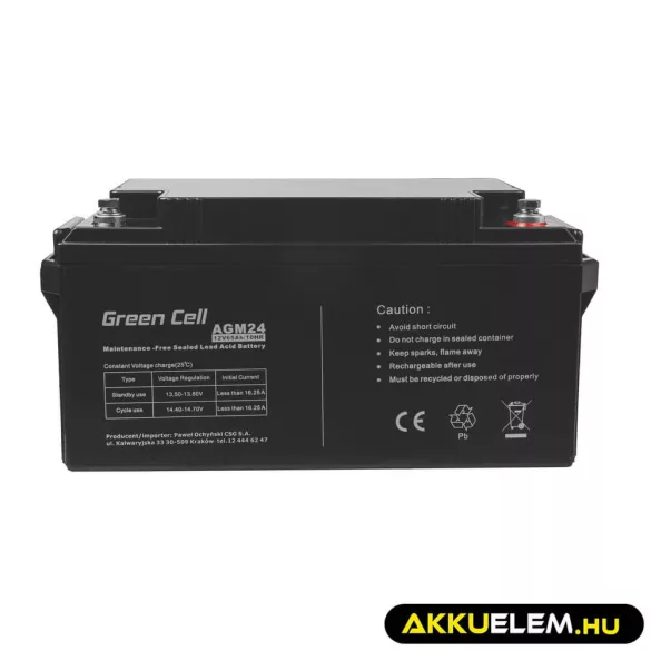 GreenCell AGM akkumulátor 12V 65Ah - GreenCell