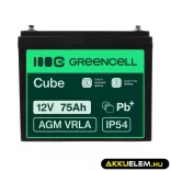 GreenCell AGM VRLA 12V 75Ah akkumulátor napelemes rendszerekhez hajókhoz - GreenCell