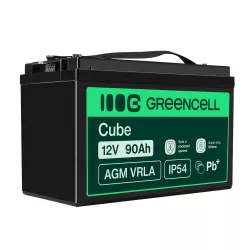   GreenCell AGM VRLA 12V 90Ah akkumulátor napelemes rendszerekhez hajókhoz - GreenCell