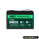 GreenCell AGM VRLA 12V 90Ah akkumulátor napelemes rendszerekhez hajókhoz - GreenCell