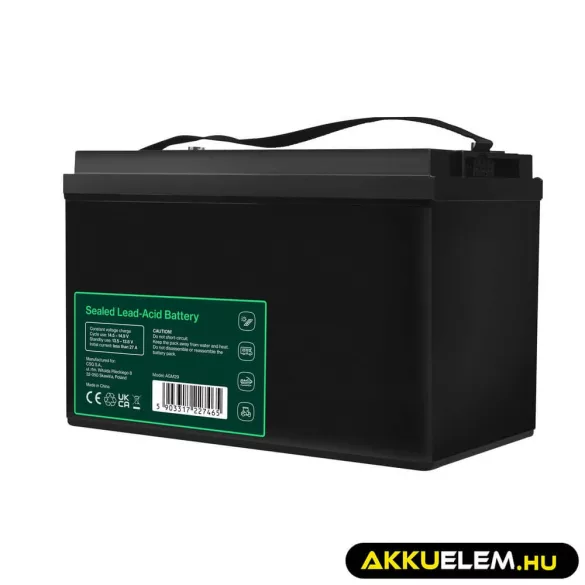 GreenCell AGM VRLA 12V 90Ah akkumulátor napelemes rendszerekhez hajókhoz - GreenCell