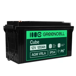   GreenCell AGM VRLA 12V 120Ah akkumulátor napelemes rendszerekhez hajókhoz - GreenCell