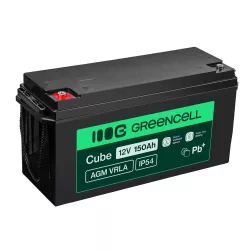   GreenCell AGM VRLA 12V 150Ah akkumulátor napelemes rendszerekhez hajókhoz - GreenCell