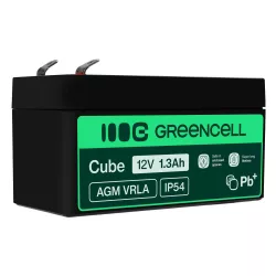   GreenCell AGM VRLA 12V 1.3Ah zselés akkumulátor - GreenCell
