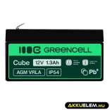 GreenCell AGM VRLA 12V 1.3Ah zselés akkumulátor - GreenCell