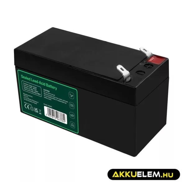 GreenCell AGM VRLA 12V 1.3Ah zselés akkumulátor - GreenCell