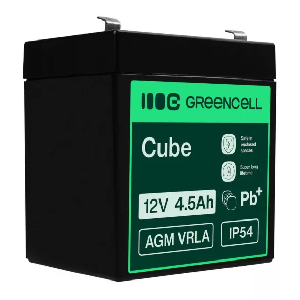 GreenCell AGM VRLA 12V 4.5Ah akkumulátor szünetmentes egységekhez - GreenCell
