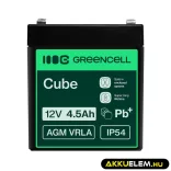 GreenCell AGM VRLA 12V 4.5Ah akkumulátor szünetmentes egységekhez - GreenCell