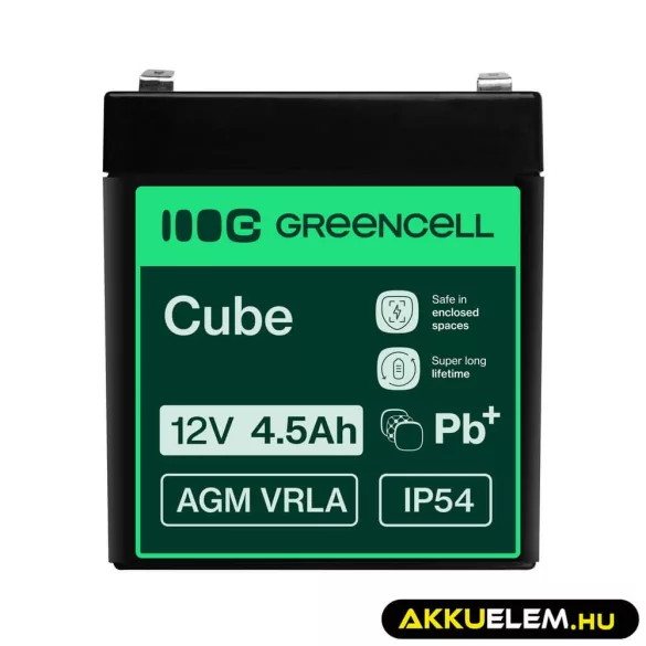 GreenCell AGM VRLA 12V 4.5Ah akkumulátor szünetmentes egységekhez - GreenCell