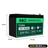 GreenCell AGM VRLA 12V 8.5Ah zselés akkumulátor - GreenCell