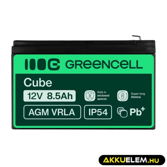 GreenCell AGM VRLA 12V 8.5Ah zselés akkumulátor - GreenCell
