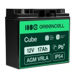 GreenCell AGM VRLA 12V 17Ah akkumulátor fűnyírókhoz robogókhoz hajókhoz - GreenCell