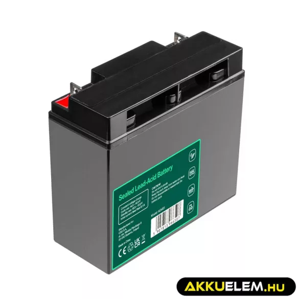 GreenCell AGM VRLA 12V 17Ah akkumulátor fűnyírókhoz robogókhoz hajókhoz - GreenCell