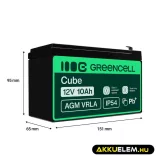 GreenCell AGM VRLA 12V 10Ah akkumulátor szünetmentes egységekhez - GreenCell