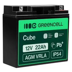   GreenCell AGM VRLA 12V 22Ah akkumulátor hajókhoz robogókhoz - GreenCell