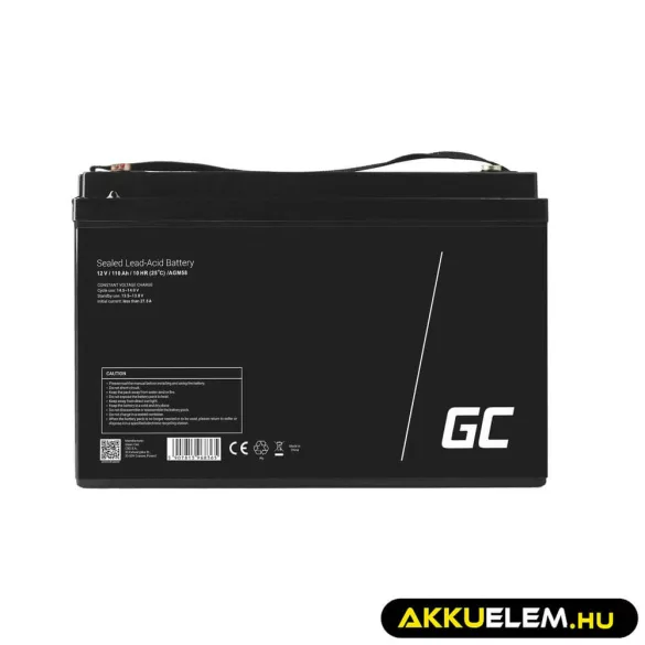 GreenCell AGM VRLA 12V 110Ah akkumulátor hajókhoz robogókhoz fűnyírókhoz - GreenCell