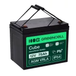 GreenCell CUBE AGM IP54 12V 75Ah VRLA akkumulátor Gel Deep Cycle keresszékekhez napelemes rendszerekhez - GreenCell
